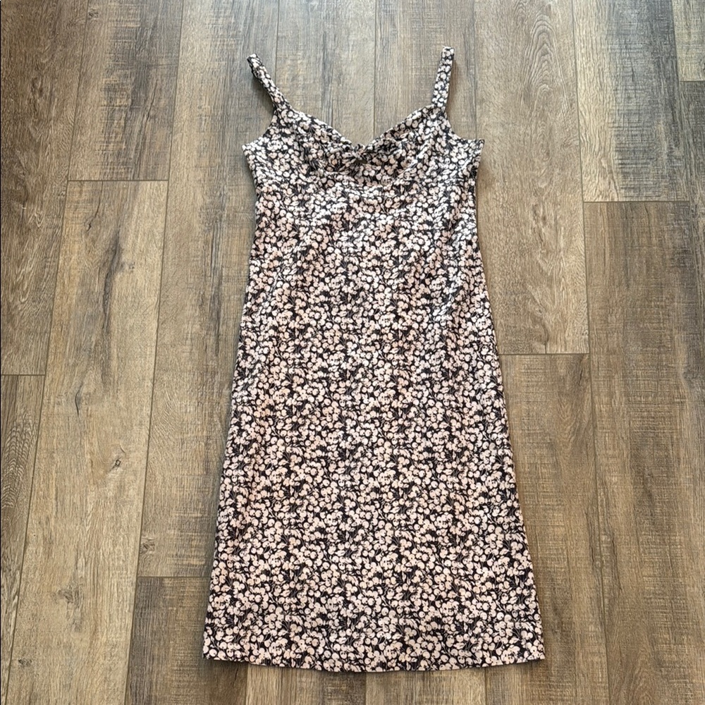 Zimmermann Linen Blend Cherry Print Midi Dress